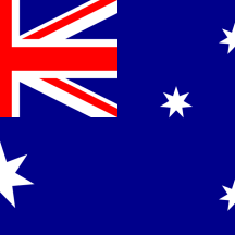 Australiens flagga med stjärnbilden södra korset