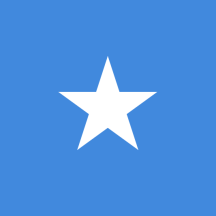 Somalias flagga med en vit stjärna